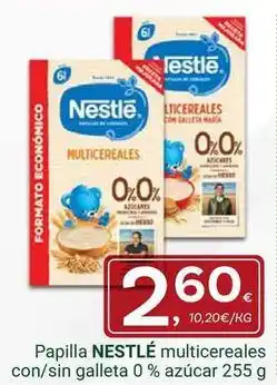 Supermercados Dani Nestlé - papilla multicereales con/sin galleta 0 % azucar oferta