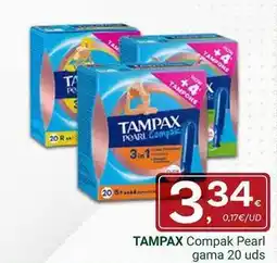 Supermercados Dani Tampax - compak pearl gama oferta