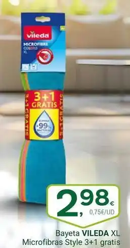 Supermercados Dani Vileda - bayeta xl microfibras style 3+1 oferta