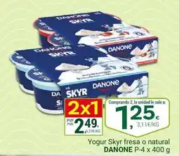 Supermercados Dani Danone - yogur skyr fresa o natural oferta