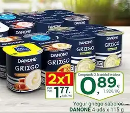 Supermercados Dani Danone - yogur griego sabores oferta
