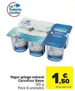 Carrefour - yogur griego natural extra