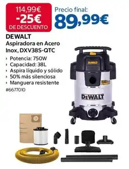Costco Dewalt - aspiradora en acero inox, dxv28s-qtc oferta