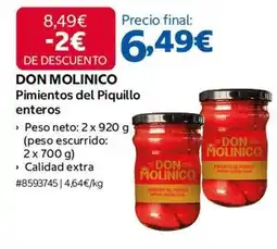 Costco Don molinico - pimientos del piquillo enteros oferta