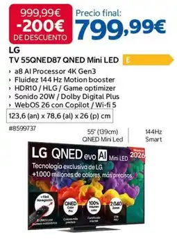 Costco Lg - tv 55qned87 qned mini led oferta