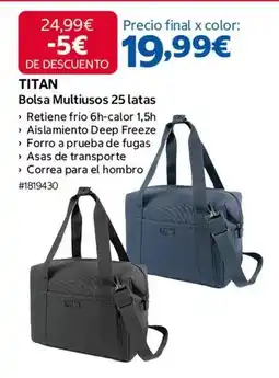 Costco Titan - bolsa multiusos 25 latas oferta