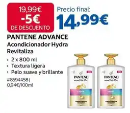 Costco Pantene - advance acondicionador hydra revitaliza oferta