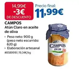 Costco Campos - atún claro en aceite de oliva oferta
