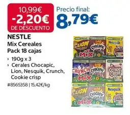 Costco Nestlé - mix cereales pack 18 cajas oferta
