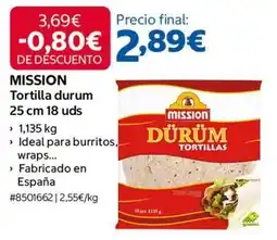Costco Mission - tortilla durum oferta