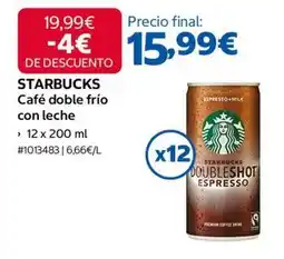 Costco Starbucks - cafe doble frio con leche oferta