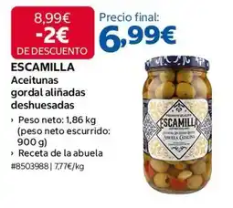 Costco Escamilla - aceitunas gordal alinadas deshuesadas oferta