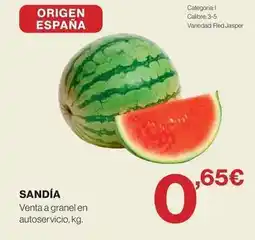 Hipercor Origen - sandía oferta