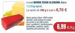 Abordo Edam - barra alemana oferta