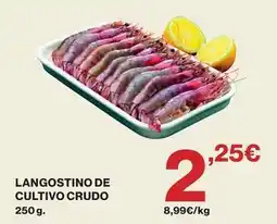 Hipercor Langostino de cultivo crudo oferta