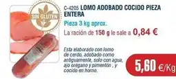 Abordo Solo - lomo adobado cocido pieza entera oferta