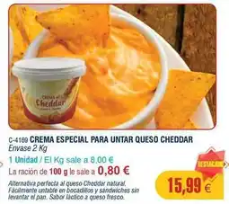 Abordo Crema especial para untar queso cheddar oferta