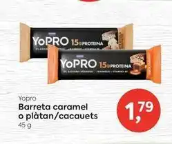 Suma Supermercados Yopro - barreta caramel o platan/ cacacuets oferta