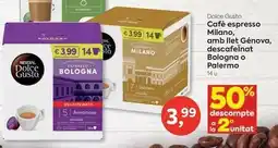 Suma Supermercados Dolce gusto - cafe espresso milano, amb llet génova, descafeinat bologna o palermo oferta