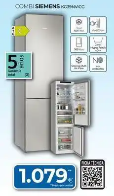 Tien 21 Siemens - combi kc39nncg oferta