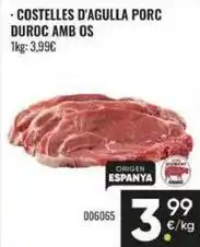 Family Cash Duroc - costelles d'agulla porc duroc amb os oferta