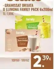 Family Cash Family - granissat orxata o llimona oferta