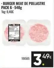 Family Cash Burger meat de pollastre oferta