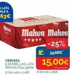 Mahou - cerveza 5 estrellas lata