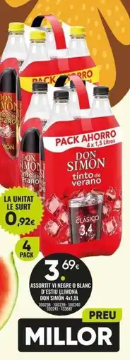 Family Cash Don simón - assortit vi negre o blanc de estill limon oferta