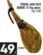 Family Cash Duroc - pernil amb pata duroc oferta