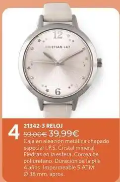 Cristian Lay Cristal - reloj caja en aleación metalica chapado especial i.p oferta