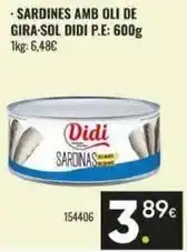 Family Cash Didi - sardines amb oli de gira-sol oferta