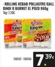 Family Cash Elpozo - rolling kebab pollastre/gall dindi o burret el pozo oferta