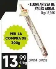 Family Cash Argal - llonganissa de pages oferta