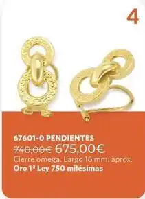 Cristian Lay Omega - 67601-0 pendientes oferta
