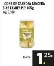 Family Cash Family - cors de carxofa sencera 8-12 oferta