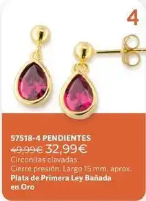 Cristian Lay Oro - 57518-4 pendientes oferta