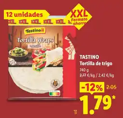 Lidl TASTINO Tortilla de trigo oferta