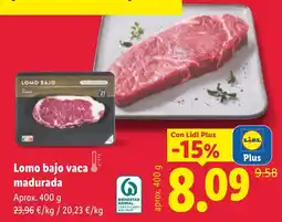 Lidl Lomo bajo vaca madurada oferta