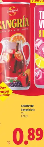Lidl SANDEVID Sangría lata oferta