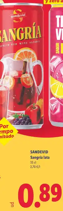 Lidl SANDEVID Sangría lata oferta