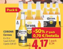 Lidl CORONA Cerveza oferta