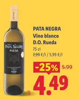 Lidl PATA NEGRA Vino blanco D.O. Rueda oferta