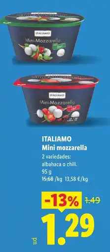 Lidl ITALIAMO Mini mozzarella oferta