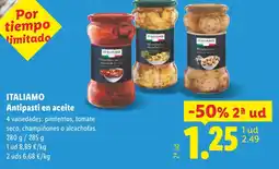 Lidl ITALIAMO Antipasti en aceite oferta