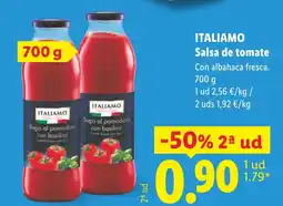 Lidl ITALIAMO Salsa de tomate oferta