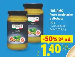 Lidl ITALIAMO Pesto de pistacho y albahaca oferta