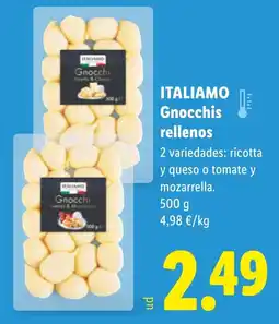 Lidl ITALIAMO Gnocchis rellenos oferta