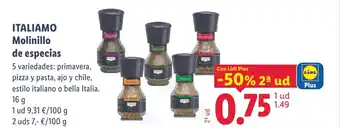 Lidl ITALIAMO Molinillo de especias oferta