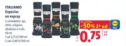 Lidl ITALIAMO Especias en espray oferta